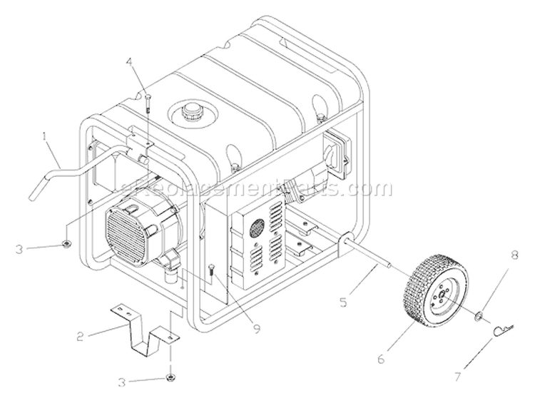 Page C Diagram and Parts List for 1642-1  Briggs and Stratton Generator